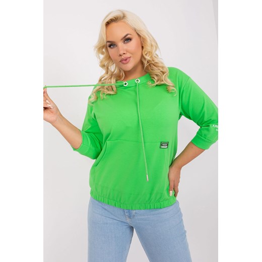 Bluzka plus size ze ściągaczem jasny zielony ze sklepu 5.10.15 w kategorii Bluzki damskie - zdjęcie 169706176