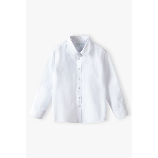 Elegancka biała koszula dla chłopca z długim rękawem regular ze sklepu 5.10.15 w kategorii Koszule chłopięce - zdjęcie 169706278