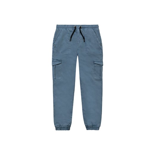 Niebieskie spodnie bojówki dla chłopca Minoti 86/92 5.10.15