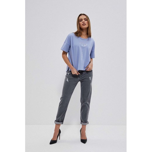 Bawełniana bluza damska niebieska ze sklepu 5.10.15 w kategorii Bluzy damskie - zdjęcie 169707229