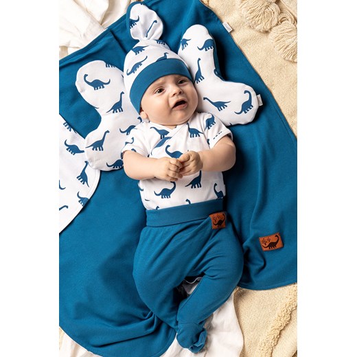 Niebieski półśpioch bawełniany dla niemowlaka ze sklepu 5.10.15 w kategorii Spodnie i półśpiochy - zdjęcie 169707368