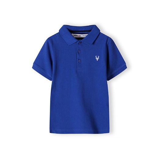 Niemowlęca koszulka polo bawełniana z krótkim rękawem- niebieska ze sklepu 5.10.15 w kategorii Koszulki niemowlęce - zdjęcie 169707447