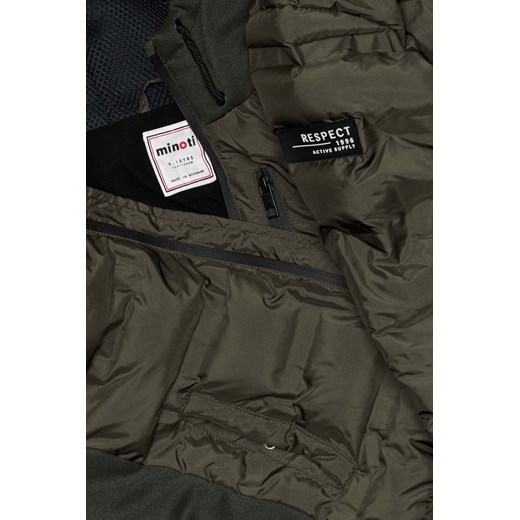 Pikowana kurtka chłopięca typu puffer khaki z wypełnieniem Minoti 134/140 promocja 5.10.15