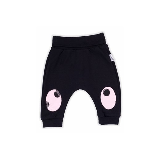 Bawełniane spodnie dresowe niemowlęce czarne ze sklepu 5.10.15 w kategorii Spodnie i półśpiochy - zdjęcie 169707547