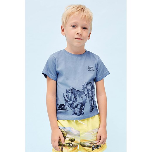 T-shirt dla chłopca Mayoral - niebieski ze sklepu 5.10.15 w kategorii T-shirty chłopięce - zdjęcie 169707606