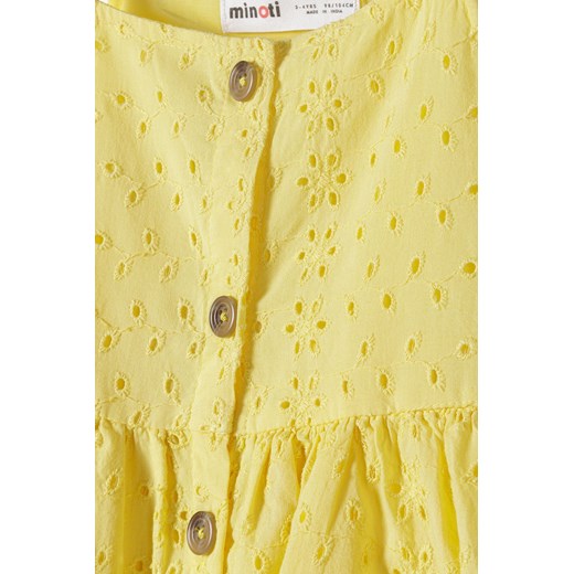 Żółta sukienka niemowlęca haftowana na ramiączkach Minoti 80/86 5.10.15