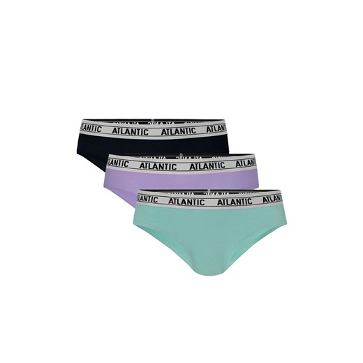 Figi damskie pół hipster Atlantic - czarne, fioletowe, zielone 3pak ze sklepu 5.10.15 w kategorii Majtki damskie - zdjęcie 169707738