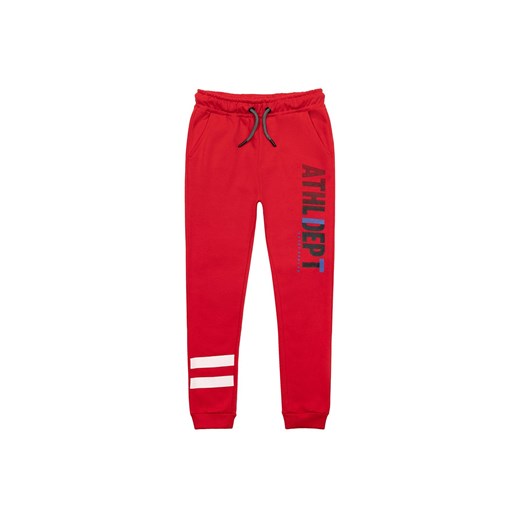 Spodnie dresowe niemowlęce czerwone ze sklepu 5.10.15 w kategorii Spodnie i półśpiochy - zdjęcie 169708127