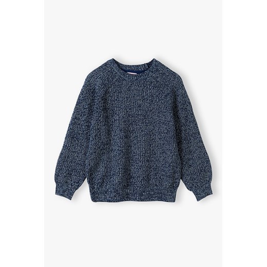 Granatowy sweter dzianinowy dla chłopca - Lincoln&Sharks ze sklepu 5.10.15 w kategorii Swetry chłopięce - zdjęcie 169708158