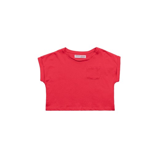 Crop top dziewczęcy bawełniany czerwony ze sklepu 5.10.15 w kategorii Bluzki dziewczęce - zdjęcie 169708348