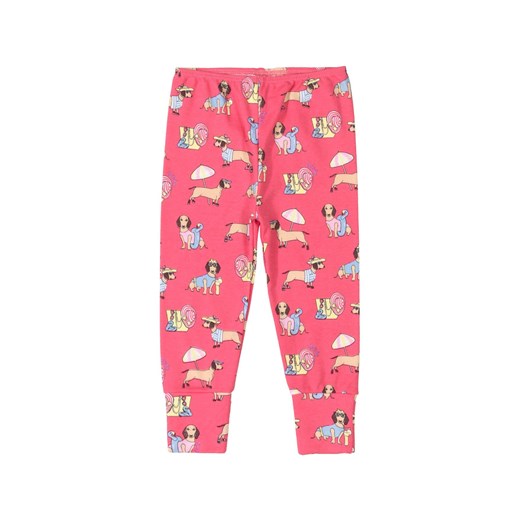 Spodnie niemowlęce w pieski - różowe ze sklepu 5.10.15 w kategorii Legginsy niemowlęce - zdjęcie 169708588
