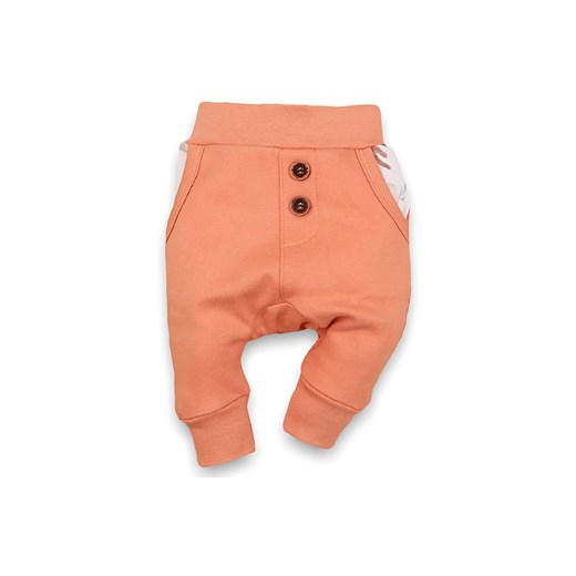 Spodnie niemowlęce z bawełny organicznej z ozdobnymi guzikami ze sklepu 5.10.15 w kategorii Spodnie i półśpiochy - zdjęcie 169708649