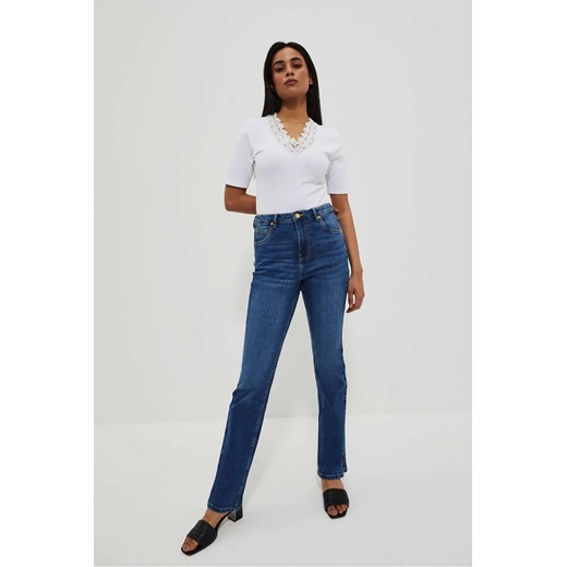 Spodnie damskie jeansowe typu flare M okazyjna cena 5.10.15