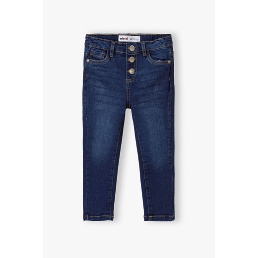 Ciemnoniebieskie spodnie jeansowe skinny dla niemowlaka ze sklepu 5.10.15 w kategorii Spodnie i półśpiochy - zdjęcie 169708795