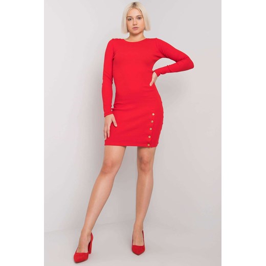 Czerwona dopasowana sukienka Aneeka RUE PARIS ze sklepu 5.10.15 w kategorii Sukienki - zdjęcie 169708856