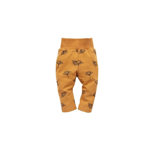Żółte spodnie niemowlęce z nadrukiem ze sklepu 5.10.15 w kategorii Spodnie i półśpiochy - zdjęcie 169709165