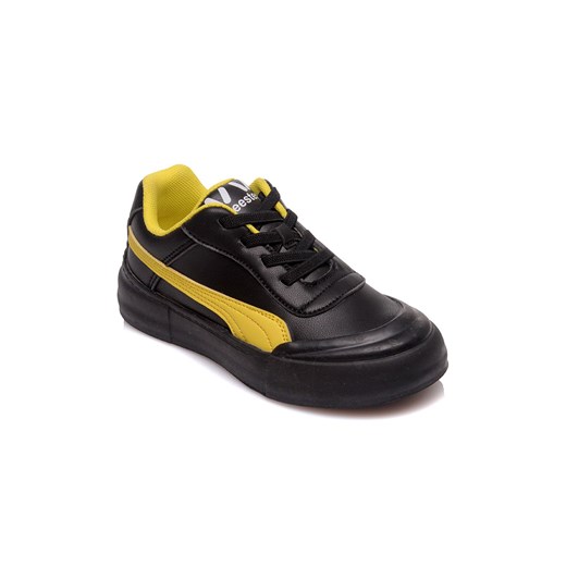 Czarno-żółte sportowe tenisówki chłopięce wiązane Weestep ze sklepu 5.10.15 w kategorii Buty sportowe dziecięce - zdjęcie 169709415