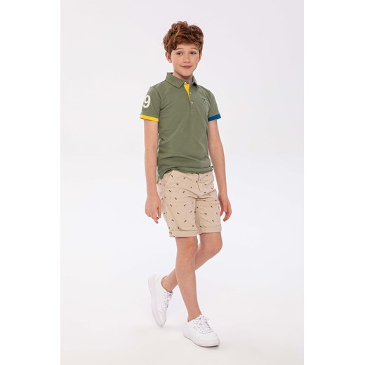 Zielona bluzka polo z krótkim rękawem dla chłopca ze sklepu 5.10.15 w kategorii T-shirty chłopięce - zdjęcie 169709535