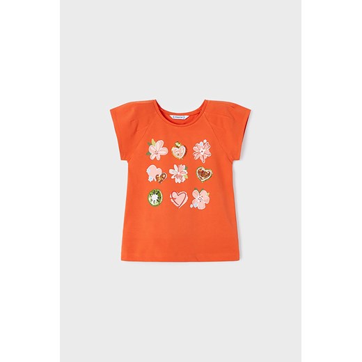 Koszulka dla dziewczynki Mayoral - pomarańczowa Mayoral 128 okazja 5.10.15