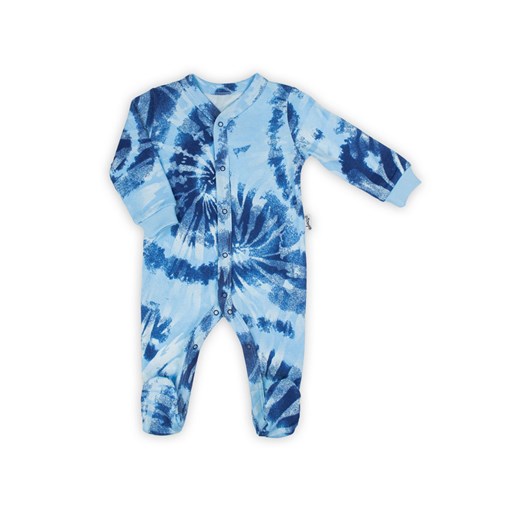 Bawełniany pajac niemowlęcy we wzory niebieski ze sklepu 5.10.15 w kategorii Pajacyki - zdjęcie 169709859