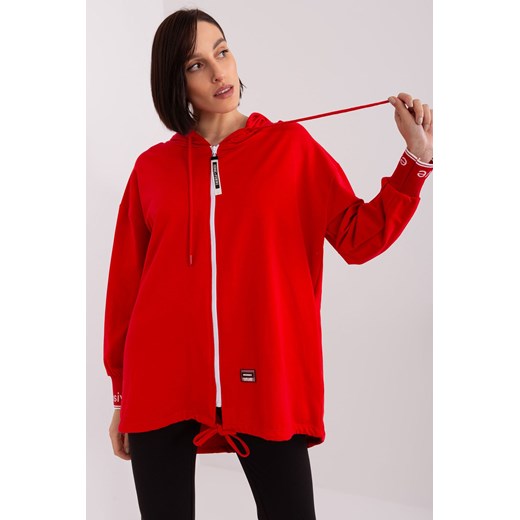 Damska bluza z kapturem czerwony ze sklepu 5.10.15 w kategorii Bluzy damskie - zdjęcie 169709879