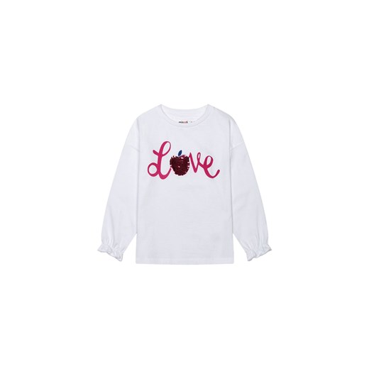 Biała bluzka dziewczęca z napisem LOVE ze sklepu 5.10.15 w kategorii Bluzki dziewczęce - zdjęcie 169710058