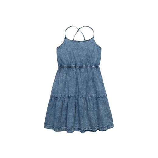 Sukienka dziewczęca jeansowa z falbanką ze sklepu 5.10.15 w kategorii Sukienki dziewczęce - zdjęcie 169710155