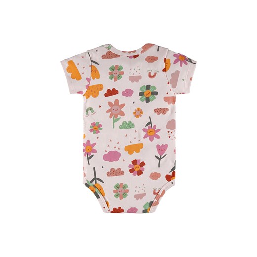 Różowe bawełniane body niemowlęce z nadrukiem z krótkim rękawem Up Baby 62 5.10.15
