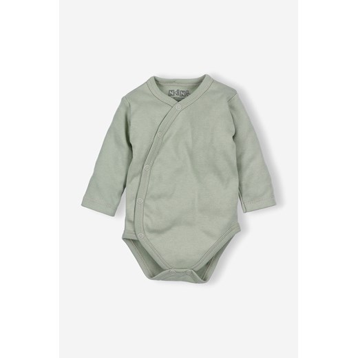 Body niemowlęce z bawełny organicznej kolor oliwkowy długi rękaw ze sklepu 5.10.15 w kategorii Body niemowlęce - zdjęcie 169710329