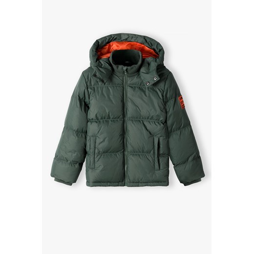 Zielona pikowana kurtka zimowa dla chłopca ze sklepu 5.10.15 w kategorii Kurtki chłopięce - zdjęcie 169710629