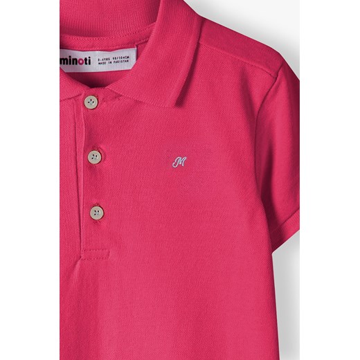 Różowa sukienka polo z krókim rękawem dla niemowlaka Minoti 92/98 5.10.15