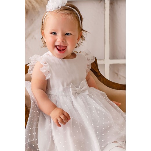 Biała sukienka niemowlęca do chrztu Anielka Balumi 68 promocja 5.10.15