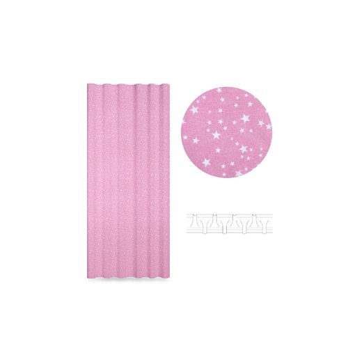 Zasłona Dekoracyjna Gwiazdki różowe 135x250 cm ze sklepu 5.10.15 w kategorii Tekstylia dziecięce - zdjęcie 169711106