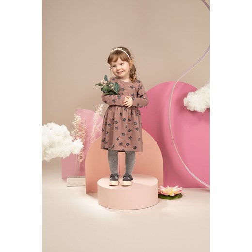 Sukienka dziewczęca w kwiatki różowa Pinokio 104 5.10.15