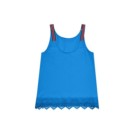 Niebieski top na cienkich ramiączkach ze sklepu 5.10.15 w kategorii Bluzki damskie - zdjęcie 169711467