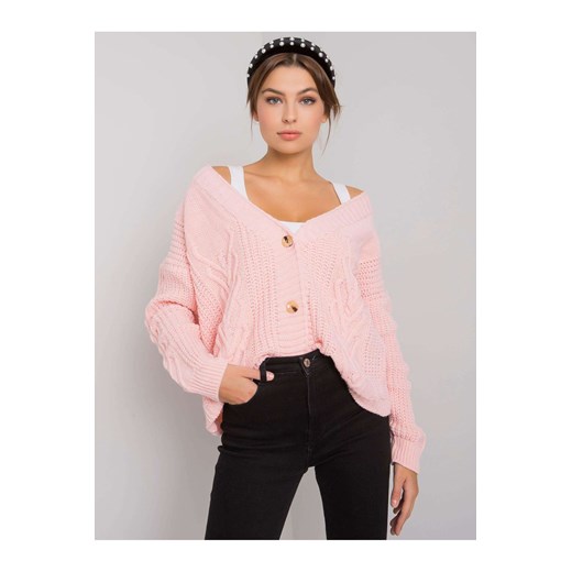Oversizowy sweter damski - jasny róż ze sklepu 5.10.15 w kategorii Swetry damskie - zdjęcie 169711565