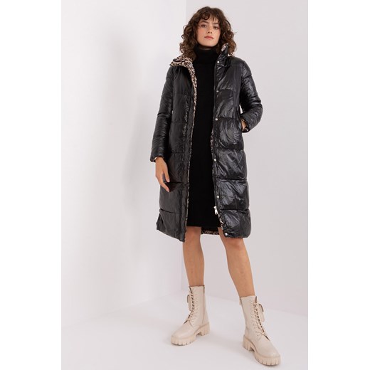 Czarna długa kurtka zimowa bez kaptura ze sklepu 5.10.15 w kategorii Kurtki damskie - zdjęcie 169711679