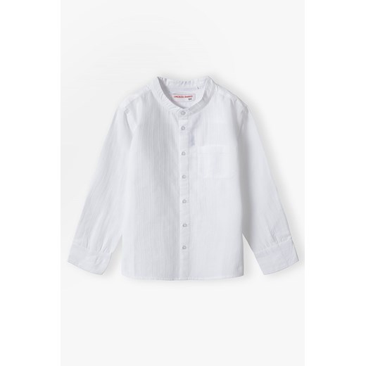Biała koszula chłopięca bawełniana na stójce Max & Mia By 5.10.15. 104 5.10.15