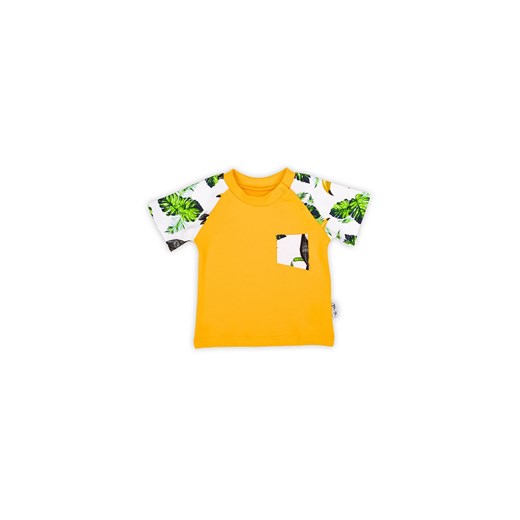 Bawełniany t-shirt niemowlęcy w tropikalny wzór TUKAN ze sklepu 5.10.15 w kategorii Koszulki niemowlęce - zdjęcie 169711836
