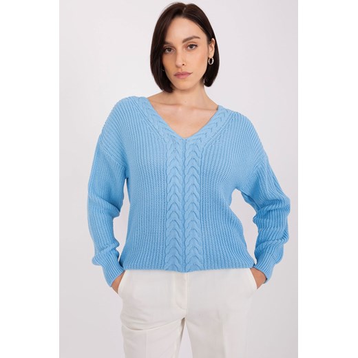 Damski sweter ze ściągaczami jasny niebieski Badu one size 5.10.15