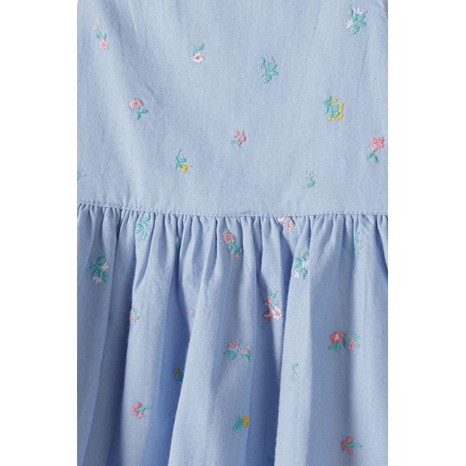 Niebieska sukienka na ramiączka bawełniana- kwiaty Minoti 74/80 5.10.15