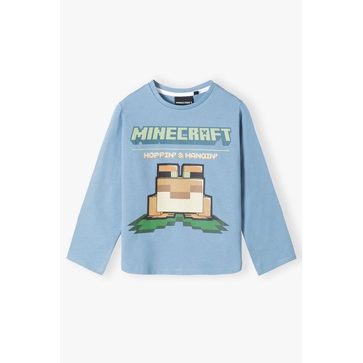 Niebieska bluzka dziewczęca z długim rękawem Minecraft ze sklepu 5.10.15 w kategorii Bluzki dziewczęce - zdjęcie 169712237