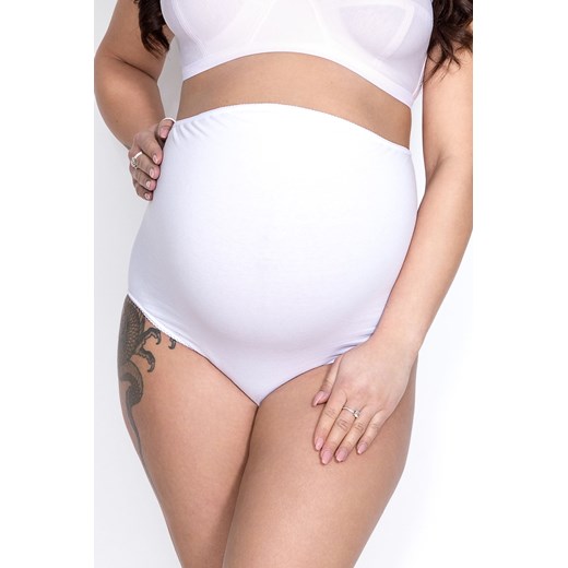 Figi ciążowe zakrywające brzuch MAMA BELLY - białe ze sklepu 5.10.15 w kategorii Bielizna ciążowa - zdjęcie 169712255