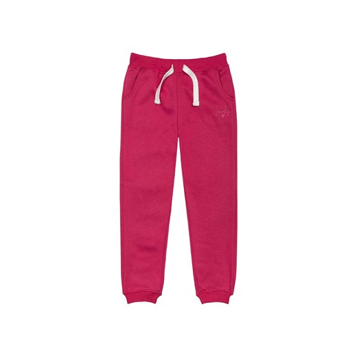 Fuksjowe spodnie dresowe dla dziewczynki ze sklepu 5.10.15 w kategorii Spodnie dziewczęce - zdjęcie 169712257
