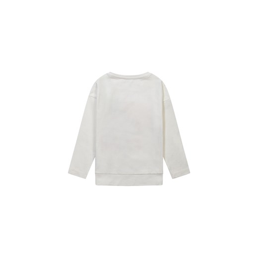 Kremowa bluzka dziewczęca z kolorowym napisem Minoti 122/128 5.10.15