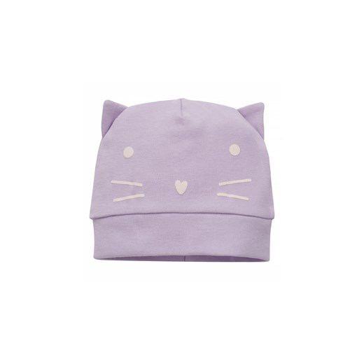 Bawełniana czapka niemowlęca "kocie uszka" fioletowa ze sklepu 5.10.15 w kategorii Czapki dziecięce - zdjęcie 169712358