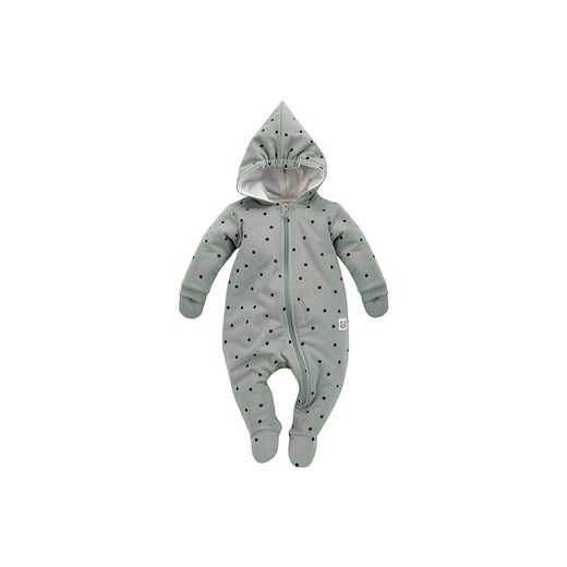 Bawełniany trójwarstwowy kombinezon niemowlęcy - zielony ze sklepu 5.10.15 w kategorii Pajacyki - zdjęcie 169712416