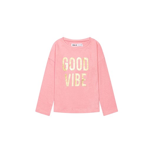 Bluzka niemowlęca bawełniana różowa- Good vibe Minoti 86/92 5.10.15