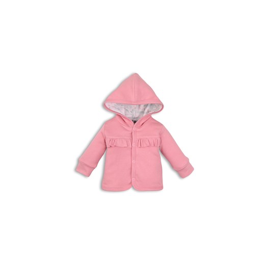 Bawełniana bluza niemowlęca z kapturem - różowa Nini 74 5.10.15