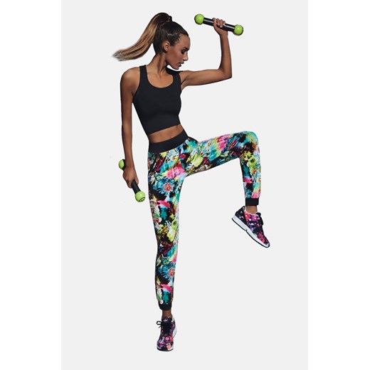 Legginsy sportowe damskie w kolorowe wzorki 200 den ze sklepu 5.10.15 w kategorii Spodnie damskie - zdjęcie 169712637